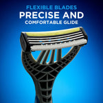 Flexible blades of the Xtreme 3 Ultimate Men's Disposable Razor 